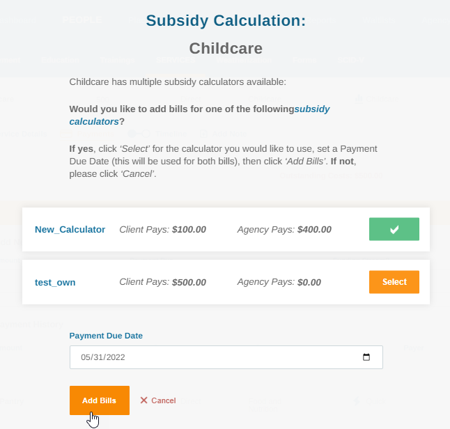 Subsidy Calculator eLogic Genesis